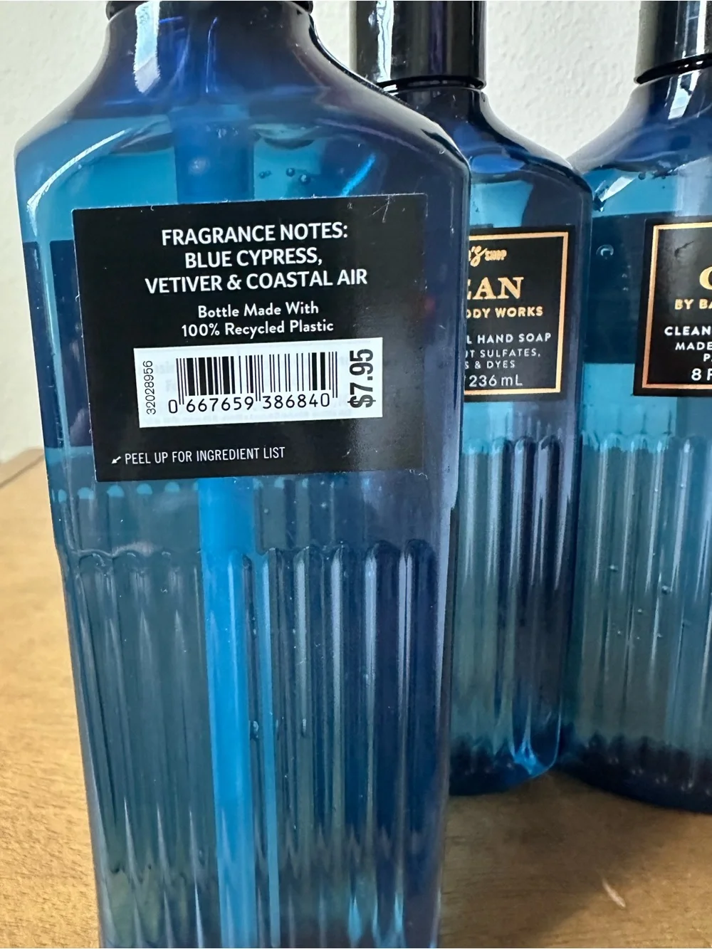 X3 Bath & Body Works The Men's Store Ocean Cleansing Gel Hand Soaps NEW